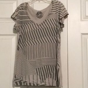 Gray striped t-shirt
